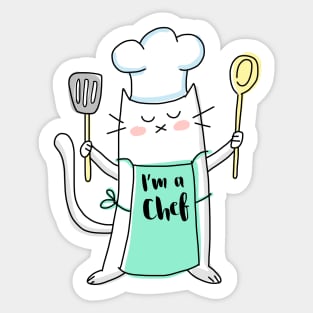 I’m a Chef - Cat Sticker